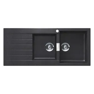 Abey Schock Signus 1& 3/4 Right Hand Bowl Sink with 1 Taphole - Magma D200BR by Abey, a Kitchen Sinks for sale on Style Sourcebook
