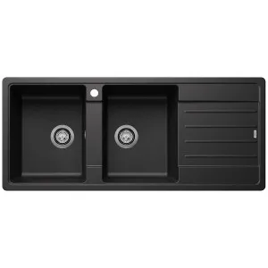 Blanco LEGRA 8S Double Bowl Top Mount Sink with Right Hand Drainer Silgranit Anthracite 528073 by Blanco, a Kitchen Sinks for sale on Style Sourcebook