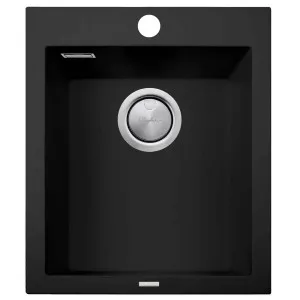 Oliveri Santorini Standard Single Bowl Topmount Sink Matte Black ST-MB1531-OF by Oliveri, a Kitchen Sinks for sale on Style Sourcebook