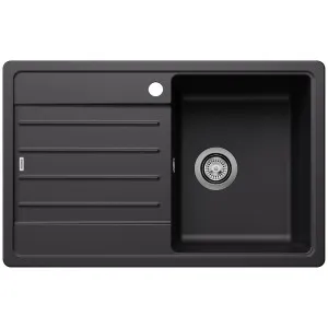 Blanco LEGRA 45S Single Bowl Top Mount Sink with Left Hand Drainer Silgranit Black 528057 by Blanco, a Kitchen Sinks for sale on Style Sourcebook