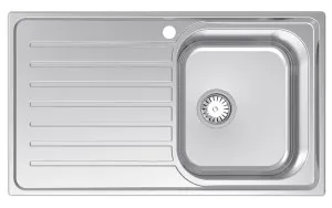 Abey Euronox Single Bowl Left Hand Drainer Sink EUA100R by Abey, a Kitchen Sinks for sale on Style Sourcebook