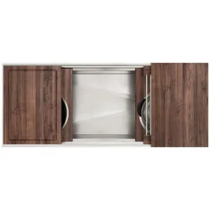 The Galley Ideal ThinTop Workstation 4S American Black Walnut IWS-4-S-TT-WA by The Galley, a Kitchen Sinks for sale on Style Sourcebook