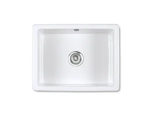 Shaws Inset 600 Single Bowl Handcrafted Fireclay Sink SCIN595WH by Shaws, a Kitchen Sinks for sale on Style Sourcebook