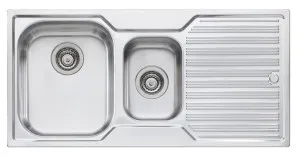 Oliveri Diaz 1 & 1/2 Bowl Topmount Sink with Right Hand Drainer DZ101NTH by Oliveri, a Kitchen Sinks for sale on Style Sourcebook