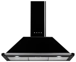 Smeg 90cm Victoria Aesthetic Black Canopy Rangehood KT90BLA by null, a Rangehoods for sale on Style Sourcebook