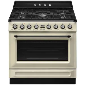 Smeg 90cm Victoria Dual Fuel Cream Freestanding Oven TRA90GMP by Smeg, a Cooktops for sale on Style Sourcebook