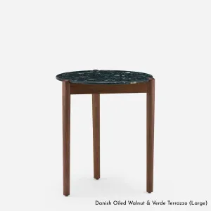 De La Espada Sidekicks Large Occasional Side Table with Terrazzo Top and Walnut Timber 456LWT by null, a Side Table for sale on Style Sourcebook