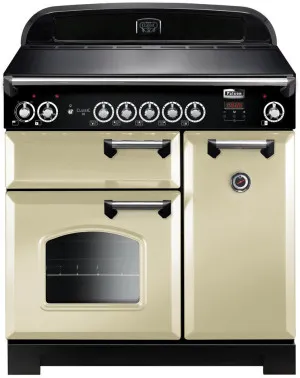 Falcon 90cm Classic Freestanding Electric Oven/Stove Cream and Chrome CLA90EI5CR-CH by Falcon, a Cooktops for sale on Style Sourcebook