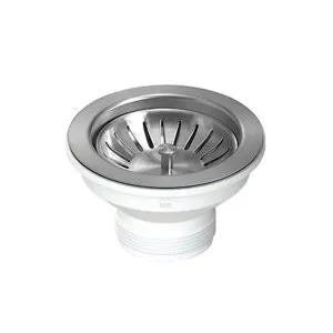 Turner Hastings 90 x 50 Basket Waste with Long Thread Brushed Nickel 90BW-BN by Turner Hastings, a Kitchen Sinks for sale on Style Sourcebook