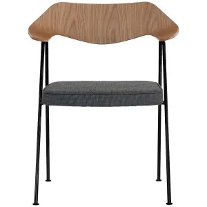 Case Furniture 675 Armchair in Oak - Black Frame and Elum Dark Fabric RD301OELUM2BLK by null, a Chairs for sale on Style Sourcebook