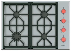 WOLF Professional 76cm Natural Gas Cooktop ICBCG304P/S by Wolf, a Cooktops for sale on Style Sourcebook