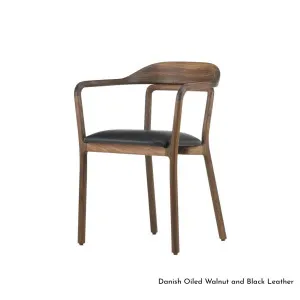 De La Espada Duet Chair with Upholstered Seat in Walnut Timber - Uphlostery Range A - 753SWA by null, a Chairs for sale on Style Sourcebook