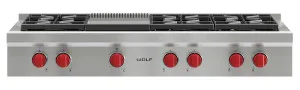WOLF 122cm LPG Gas Cooktop with Teppanyaki ICBSRT486GLPG by Wolf, a Cooktops for sale on Style Sourcebook