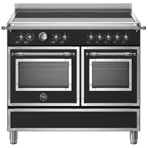 Bertazzoni 100cm Heritage Induction Matte Black Freestanding Double Oven HER105I2ENET by null, a Cooktops for sale on Style Sourcebook