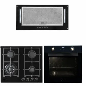 Artusi 60cm Pack Pyrolytic Oven, Gas Cooktop, Rangehood AUM60BPK by null, a Ovens for sale on Style Sourcebook
