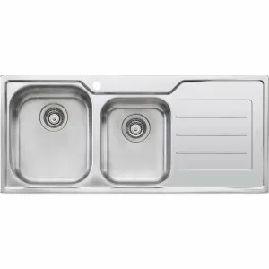 Oliveri Flinders 1 and 3/4 Bowl Topmount Sink with Right Hand Drainer FL111 by null, a Kitchen Sinks for sale on Style Sourcebook