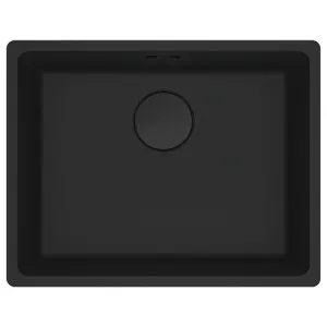 Franke Maris 520mm Single Bowl Flushmount Sink with Extension Drainer Matte Black MRG210-52MB-FPC by null, a Kitchen Sinks for sale on Style Sourcebook