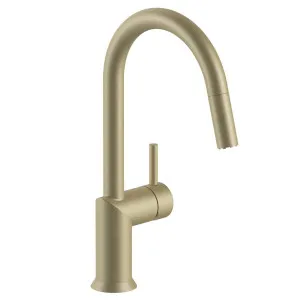 Fantini Nostromo Sink Mixer with Pull Out Hose - Matte British Gold PVD 42P61852FZ by null, a Kitchen Taps & Mixers for sale on Style Sourcebook