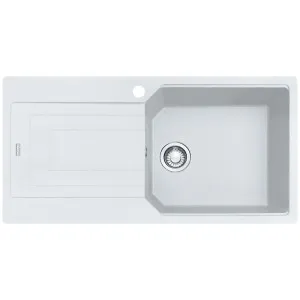 Franke Urban 1000mm Single Bowl Topmount Sink with Left Hand Drainer - White UBG611-100PWLHD by null, a Kitchen Sinks for sale on Style Sourcebook