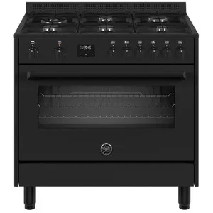 Bertazzoni 90cm Master Series Dual Fuel Matte Black Freestanding Oven MPL96L1ETNC by null, a Cooktops for sale on Style Sourcebook