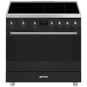 Smeg 90cm Matte Black Induction Freestanding Oven C9IMMB2 by null, a Cooktops for sale on Style Sourcebook