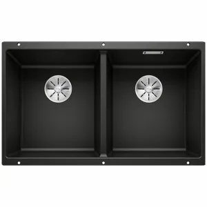 Blanco SUBLINE 350/350-U Double Bowl Undermount Sink Black SUB350350UBK5 by null, a Kitchen Sinks for sale on Style Sourcebook