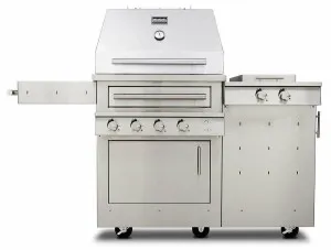 Kalamazoo K500 LPG 304 Hybrid Fire Freestanding Grill w/ Side Burner K500HS-AU-LPCYL-S4 by Kalamazoo, a BBQs for sale on Style Sourcebook