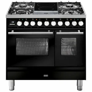 ILVE Professional Plus Series 90cm Dual Fuel Induction Double Oven with Milano Knobs PD09IDWE3BK by null, a Cooktops for sale on Style Sourcebook