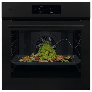AEG 60cm 7000 Series Pyrolytic Built-In Oven with SenseCook - Matte Black NBE7P731AT by null, a Ovens for sale on Style Sourcebook