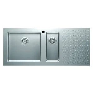 Barazza Select 1200x500 1 & 1/3 Left Hand Bowl Sink with Drainer 1ISX120L by null, a Kitchen Sinks for sale on Style Sourcebook
