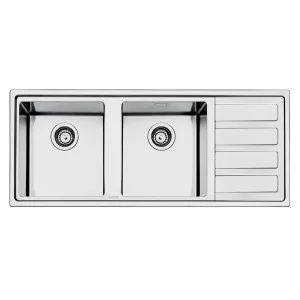 Smeg Double Bowl Topmount Sink with Right Hand Drainer LD116LHD LD116RHD by null, a Kitchen Sinks for sale on Style Sourcebook