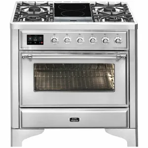 ILVE Majestic 90cm Freestanding Dual Fuel Oven M09IDNE3SSC by Ilve, a Ovens for sale on Style Sourcebook