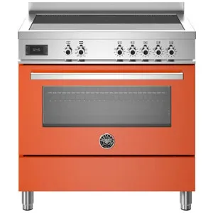 Bertazzoni 90cm Professional Orange Induction Freestanding Oven PRO95I1EART by null, a Cooktops for sale on Style Sourcebook