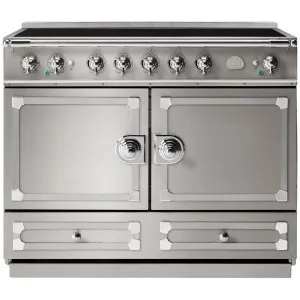 La Cornue Cornufe 110cm Induction Freestanding Oven Brushed Stainless Steel with Polished Chrome CFE110EISS-C by null, a Cooktops for sale on Style Sourcebook
