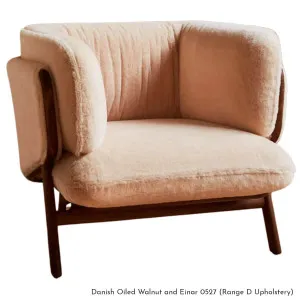 De La Espada Stanley Armchair in Walnut Timber - Upholstery Range D 102WSD by null, a Chairs for sale on Style Sourcebook