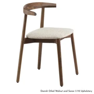 De La Espada Ando Upholstered Chair in Oak Timber - Upholstery Range B 410SKB by null, a Chairs for sale on Style Sourcebook
