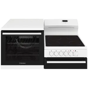 Westinghouse 110cm Elevated Electric Stove Left Hand Oven WDE143WCB-L by null, a Cooktops for sale on Style Sourcebook