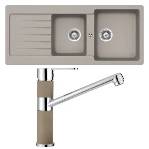 Abey Schock Typos 1 and 3/4 Bowl Left Hand Drainer Sink Pack TD200TC by null, a Kitchen Sinks for sale on Style Sourcebook