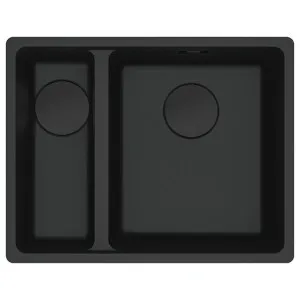 Franke Maris 340/150mm 1 and 1/2 Bowl Left Topmount Sink with Extension Drainer Matte Black MRG660-SBLMBFPC by null, a Kitchen Sinks for sale on Style Sourcebook