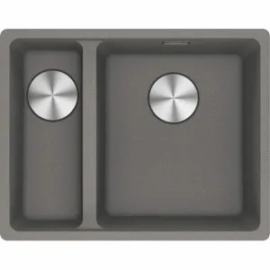 Franke Maris 340/150mm 1 and 1/2 Bowl Left Flushmount Sink with Extension Drainer Stone Grey MRG260-SBLSGFPC by null, a Kitchen Sinks for sale on Style Sourcebook