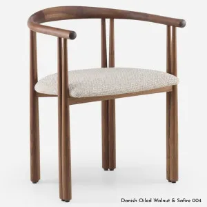 De La Espada Elliot Dining Chair in Walnut Timber - Upholstery Range D - 050WD by null, a Chairs for sale on Style Sourcebook