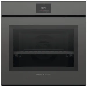 Fisher & Paykel Fisher Paykel 60cm Series 9 Minimal Handleless Pyrolytic Oven-Grey Glass OB60SMPTNG1 by Fisher & Paykel, a Ovens for sale on Style Sourcebook