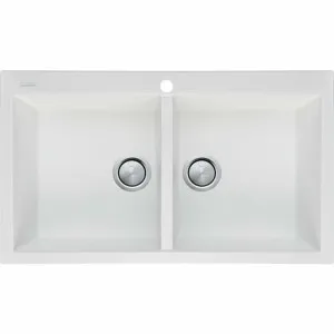 Oliveri Santorini Double Bowl Topmount Sink ST-WH1564 by null, a Kitchen Sinks for sale on Style Sourcebook