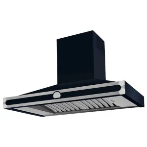 La Cornue Cornufe 110cm Canopy Rangehood Dark Navy Blue with Brushed Nickel HS1DN21ET0 by La Cornue, a Rangehoods for sale on Style Sourcebook