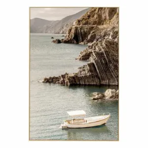 Sunny Sailboat Box Framed Canvas in 52 x 77cm by OZ Design, a Painted Canvases for sale on Style Sourcebook