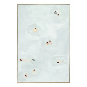 Summer Swim Box Framed Canvas in 62 x 92cm by OZ Design, a Painted Canvases for sale on Style Sourcebook