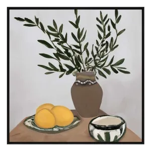 Cyprus Mocha Box Framed Canvas in 83 x 83cm by OZ Design, a Painted Canvases for sale on Style Sourcebook