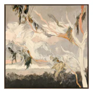 Evening Gum Leaves Box Framed Canvas in 63 x 63cm by OZ Design, a Painted Canvases for sale on Style Sourcebook