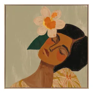 Flower Child Box Framed Canvas in 63 x 63cm by OZ Design, a Painted Canvases for sale on Style Sourcebook