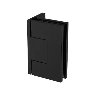 Statesman Wall to Glass Hinge with L type Mounting Plate Matte Black by Estelle, a Bathroom Fixtures for sale on Style Sourcebook